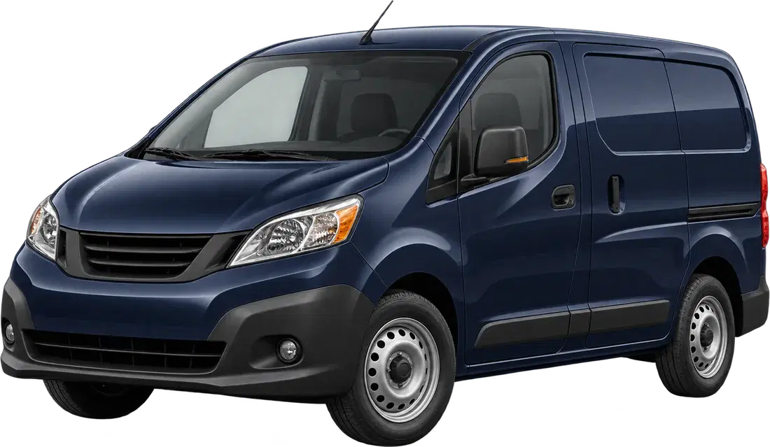 Stylised illustration of a Nissan NV200 diesel vehicle