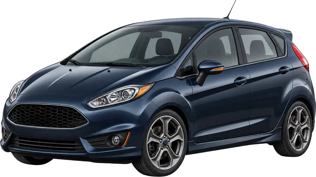 Stylised illustration of a Ford Fiesta diesel vehicle