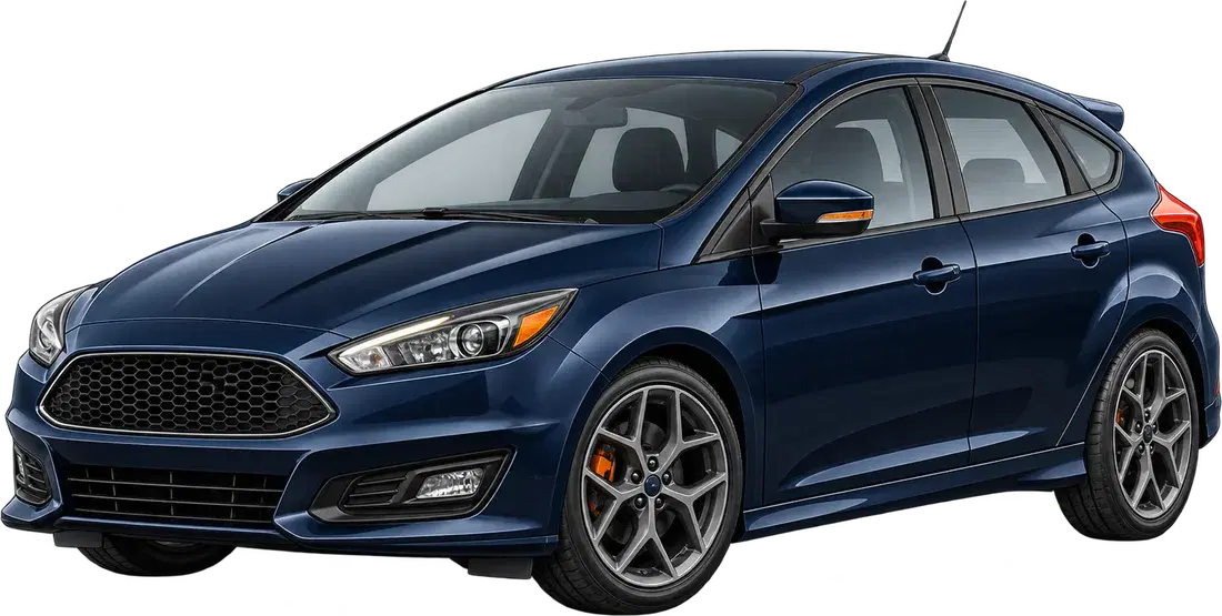 Stylised illustration of a Ford Focus diesel vehicle