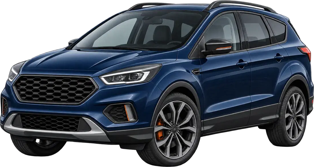 Stylised illustration of a Ford Kuga diesel vehicle