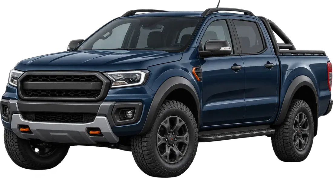 Stylised illustration of a Ford Ranger diesel vehicle