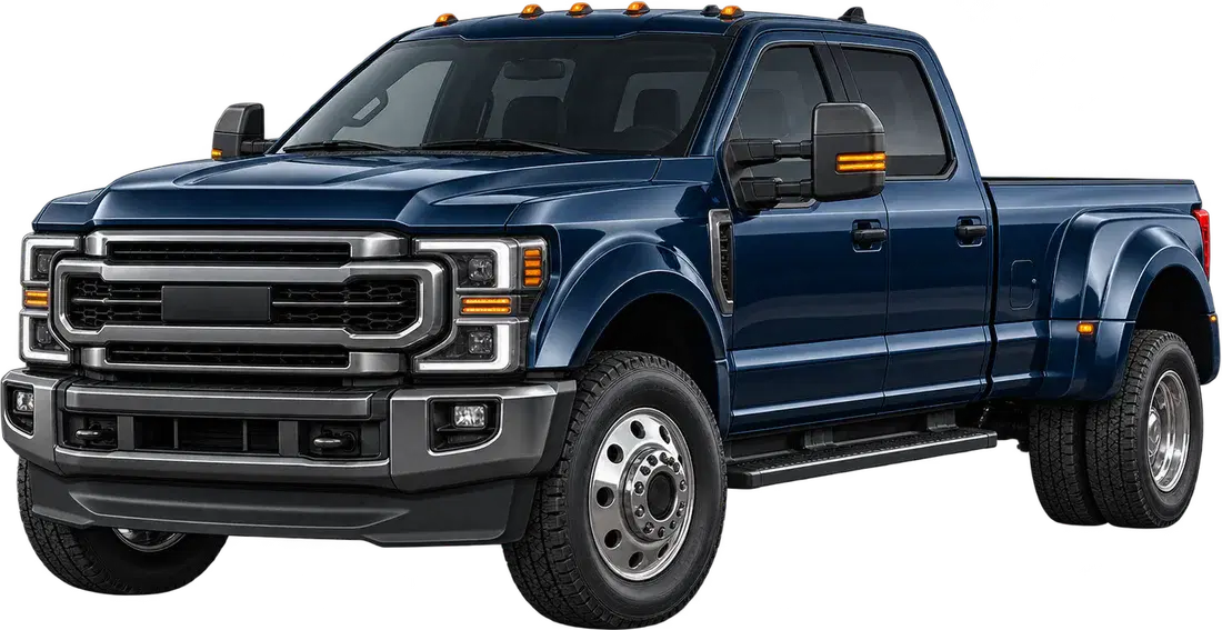 Stylised illustration of a Ford F450 diesel vehicle