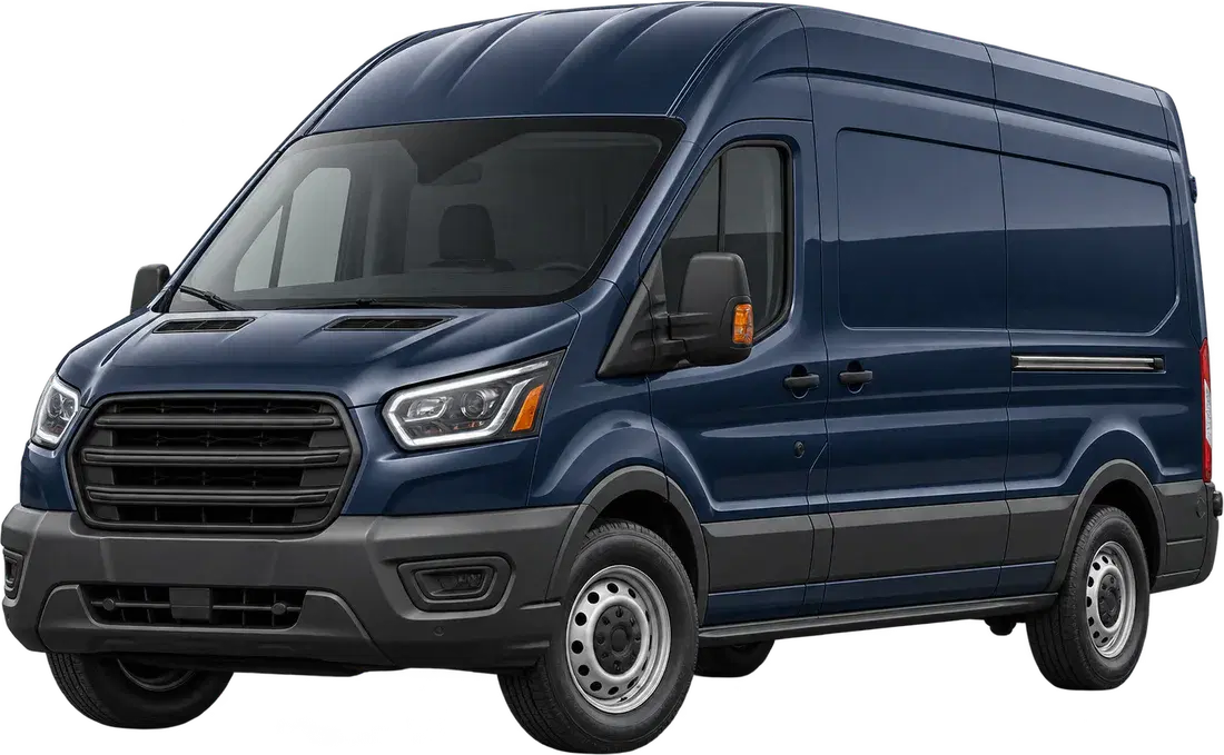 Stylised illustration of a Ford Transit diesel vehicle