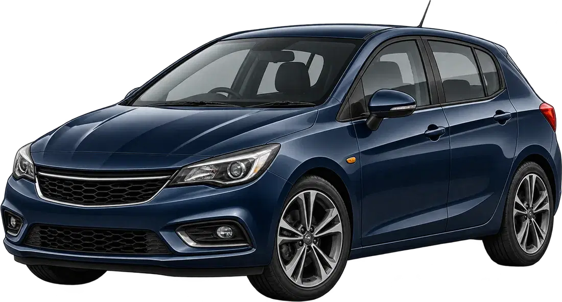 Stylised illustration of a Holden Astra diesel vehicle
