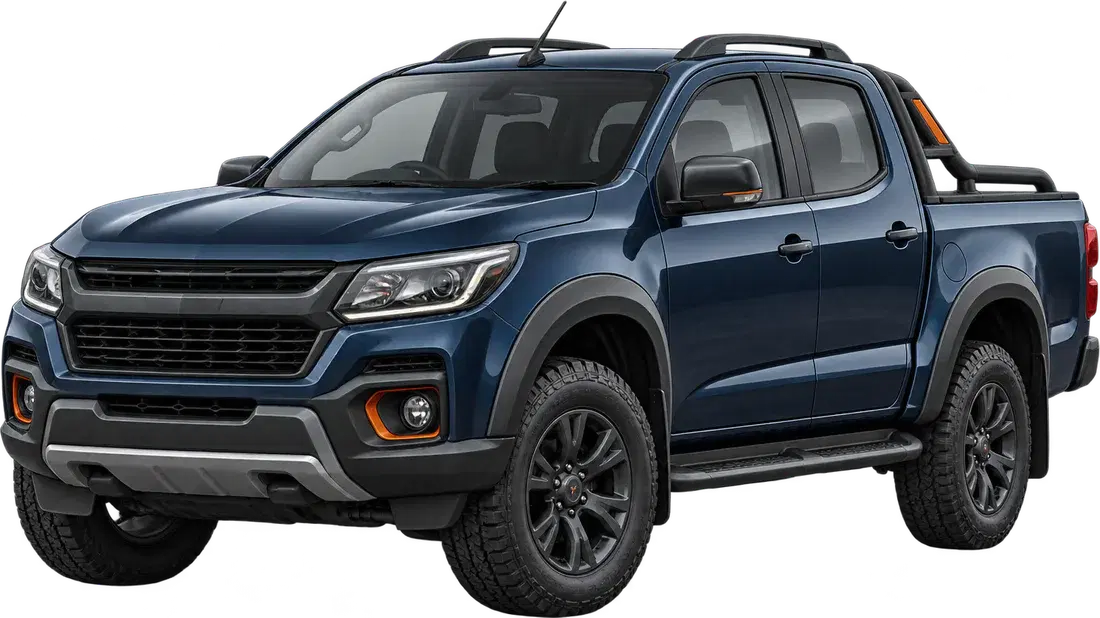 Stylised illustration of a Holden Colorado diesel vehicle