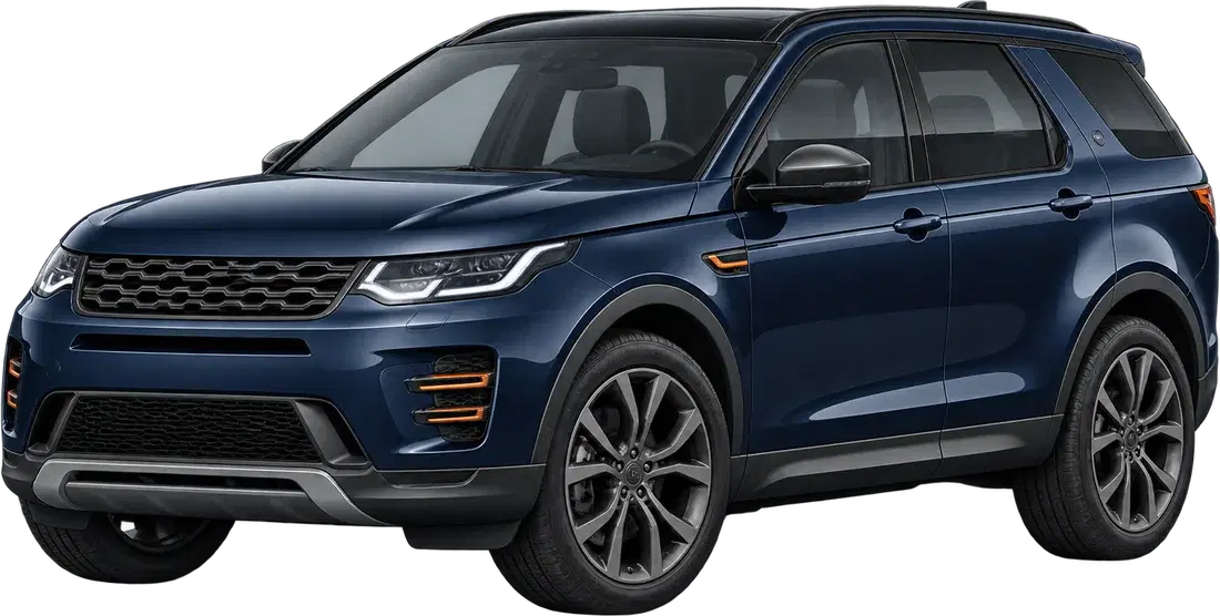 Stylised illustration of a Land Rover Discovery Sport diesel vehicle