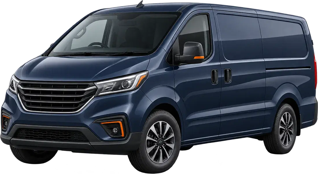 Stylised illustration of a LDV G10 diesel vehicle