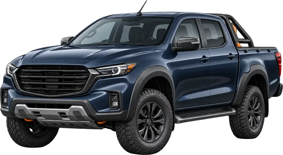 Stylised illustration of a Mazda BT-50 diesel vehicle