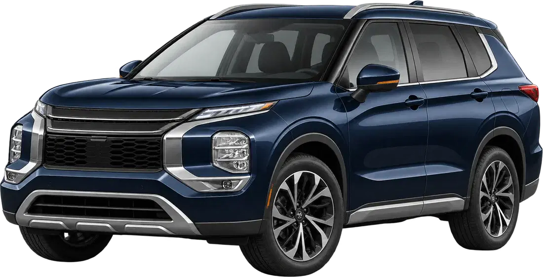 Stylised illustration of a Mitsubishi Outlander diesel vehicle