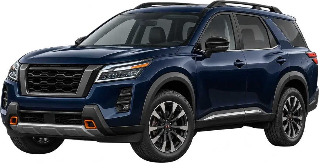Stylised illustration of a Nissan Pathfinder diesel vehicle