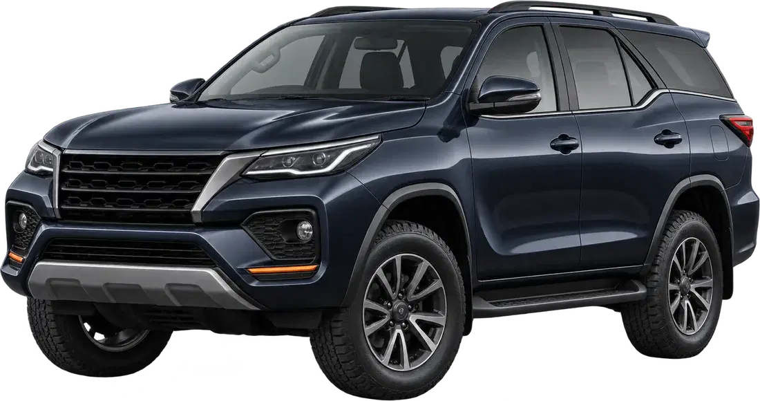 Stylised illustration of a Toyota Fortuner diesel vehicle