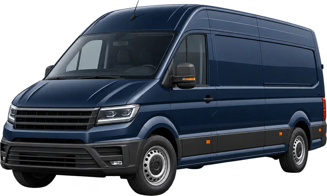 Stylised illustration of a Volkswagen Crafter diesel vehicle