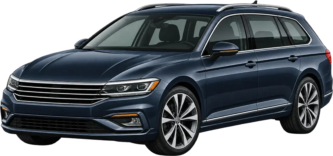 Stylised illustration of a Volkswagen Passat diesel vehicle