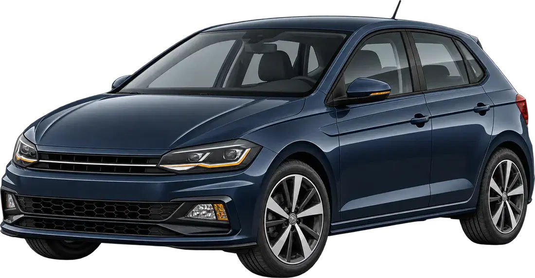 Stylised illustration of a Volkswagen Polo diesel vehicle
