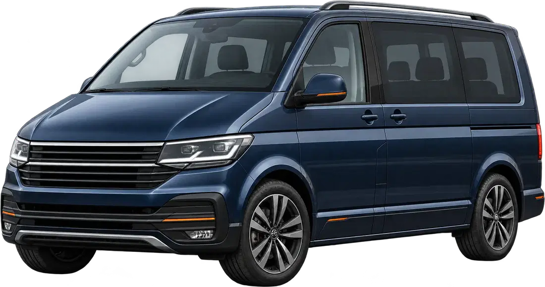 Stylised illustration of a Volkswagen Multivan diesel vehicle