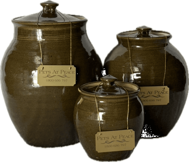 Natural earthen handcrafted pet urn